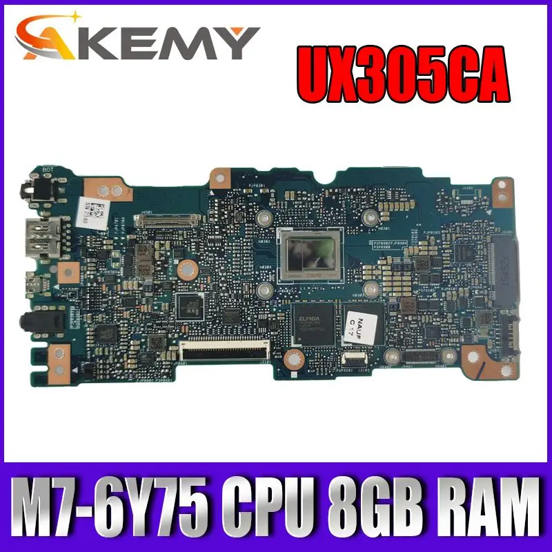 

Оригинальная материнская плата UX305CA для ноутбука ASUS Zenbook UX305C UX305CA U305C, материнская плата с процессором M7-6Y7 5, 8 ГБ ОЗУ, 100% рабочий