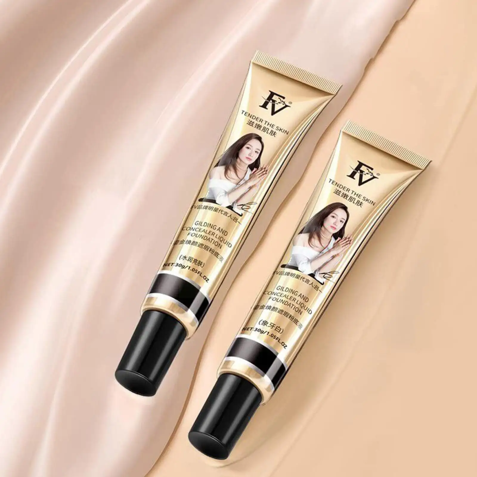 

FV-Face Liquid Foundation 30g Base Cream Concealer Control Facial Soft Concealer Professional Long-lasting Makeup Waterproo E9C8