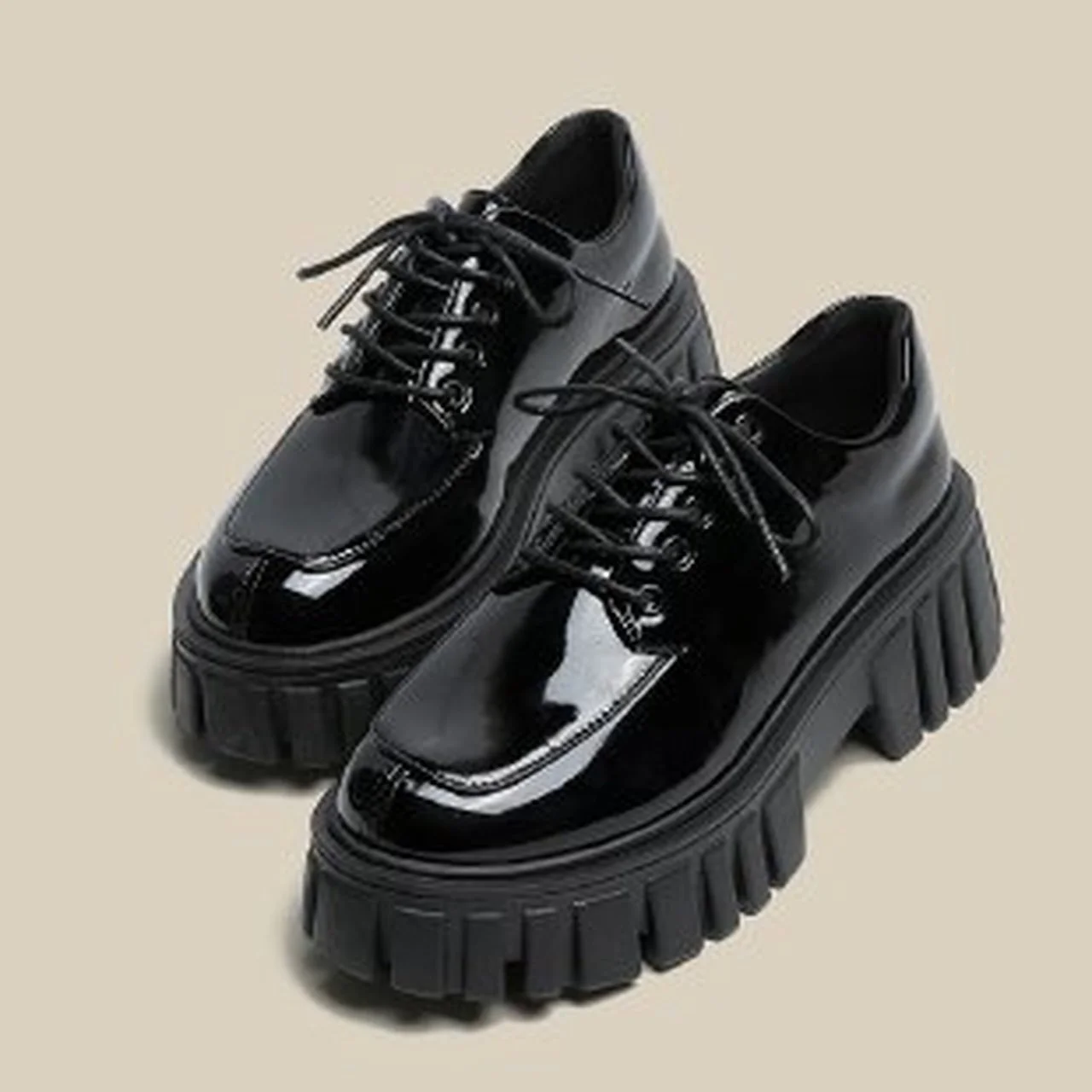 

Women's single shoes casual platform shoes fashion thick heel shoes 2022 autumn round toe Mary Jane shoes Zapatillas Mujer