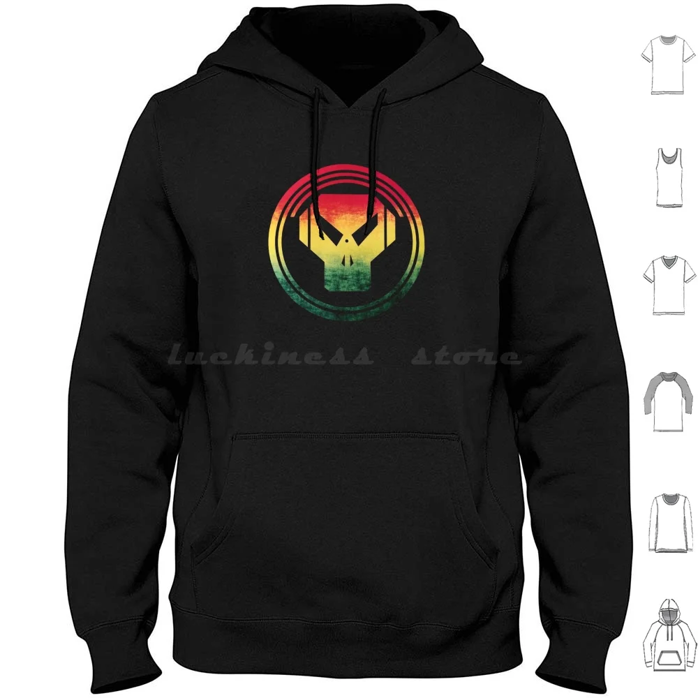 Metalhead Records Rasta-Dnb Hoodies Long Sleeve Metalheadz Records Rasta Dnb Drum And Bass Music Goldie V Recording