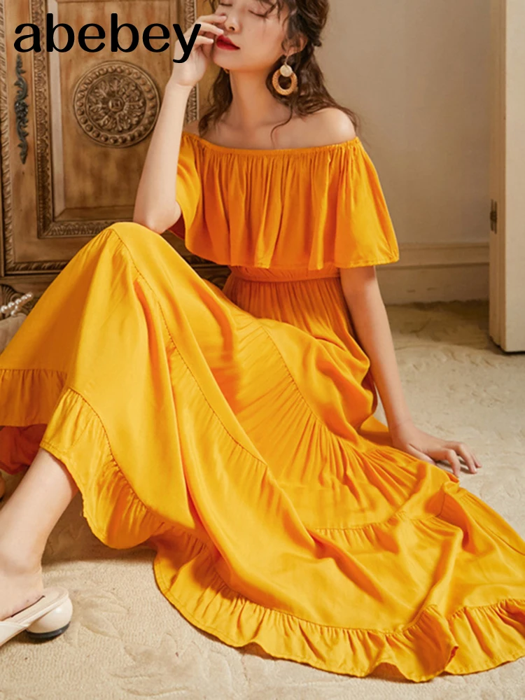 Женское летнее пляжное платье с открытыми плечами длинные белые сексуальные