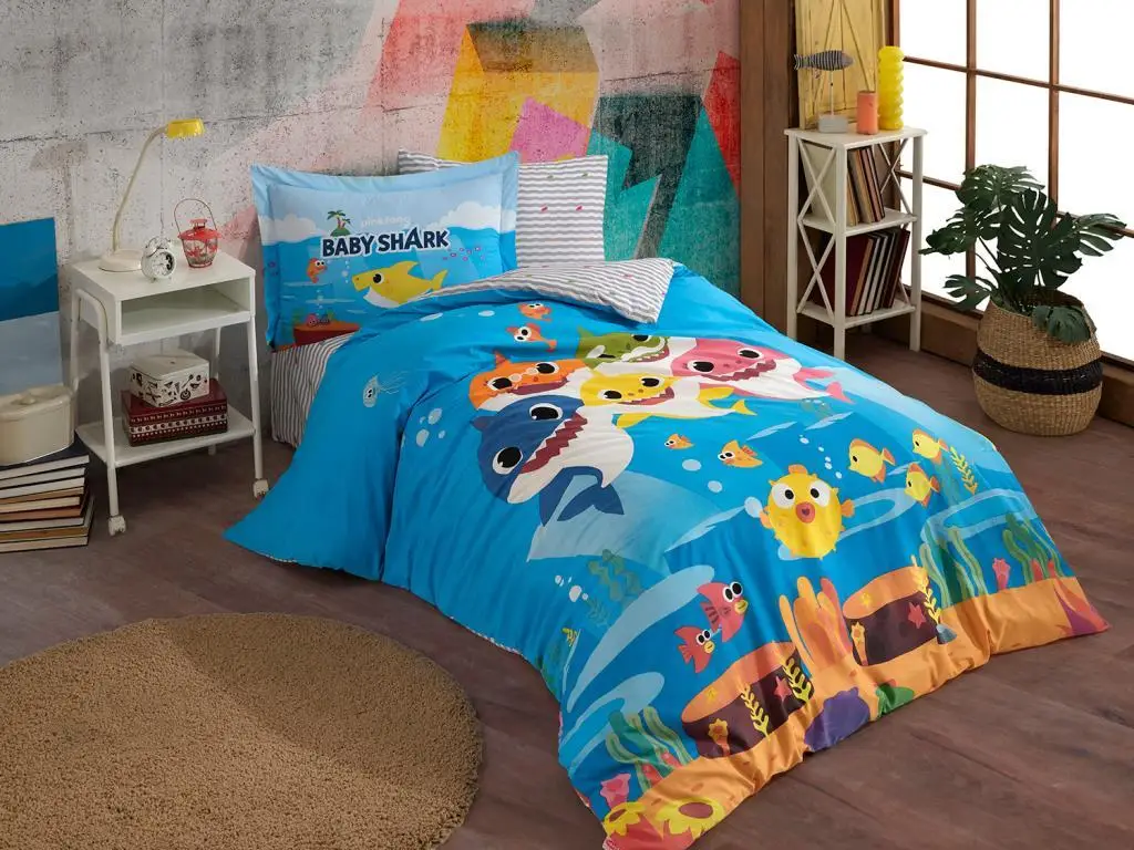 

New Season Patterned 100% Cotton Antibacterial Special Production Kids Duvet Cover Set - 17 Different Pattern Options