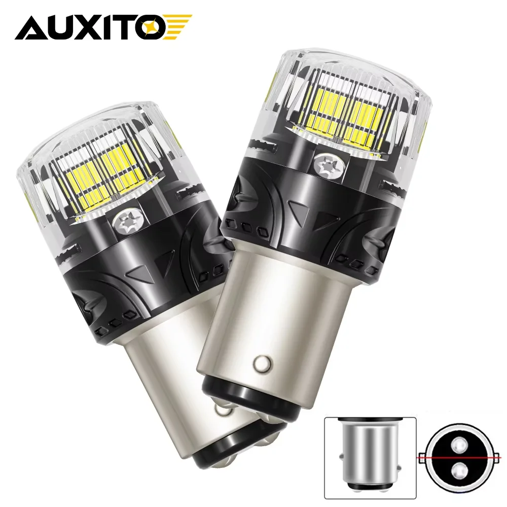 

AUXITO 2 шт. BAY15D светодиодные Canbus без ошибок 1157 P21/5W светодиодные лампы DRL супер яркие белые для автомобильных парковочных резервных ламп заднего вида 12 В