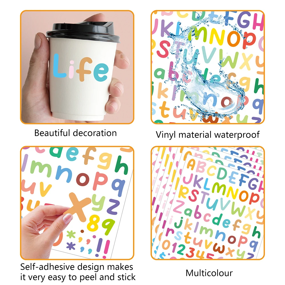 

10 шт., самоклеящиеся наклейки с надписью на английском языке