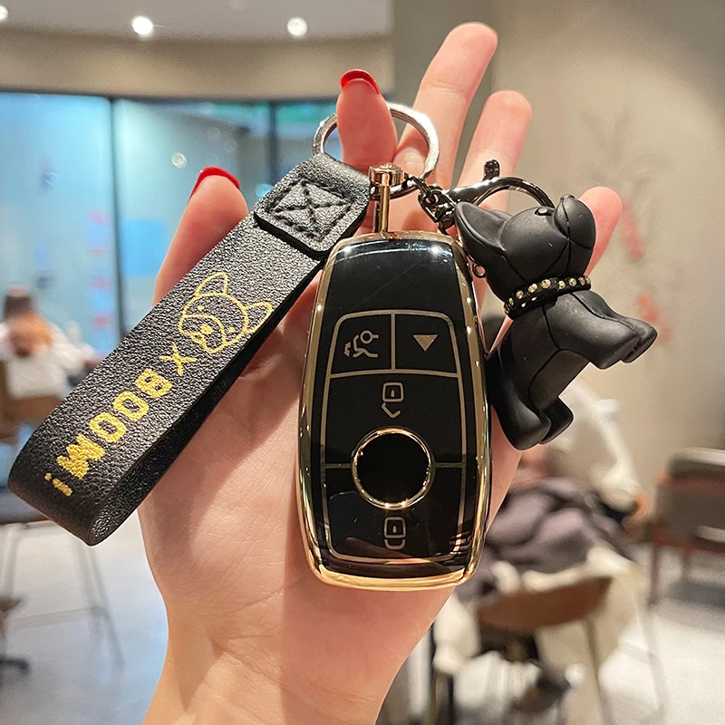 

2/4 кнопочный чехол для автомобильного ключа из ТПУ, чехол для Mercedes Benz A C E S G GLS Class G63 X167 W177 W205 W213 W222 Qute чехол