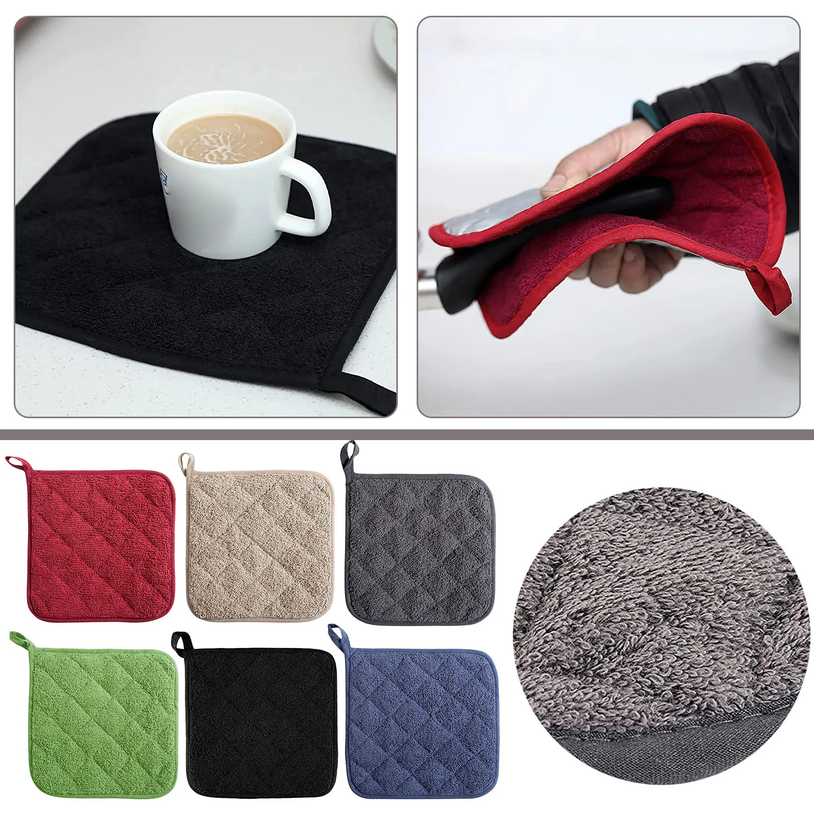 

1Pcs Cotton Table Toweling Heat Insulation Mat Microwave Glove Pan Oven Cloth Resistant Kitchen Placemats Pot Holder