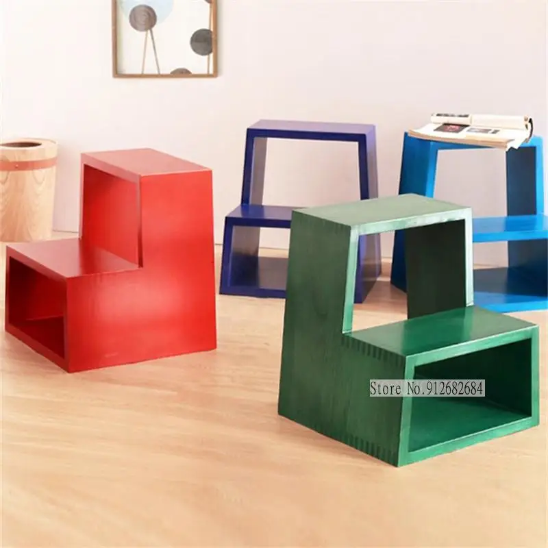 Стул для обуви из массива дерева домашний низкий стул хранения в скандинавском