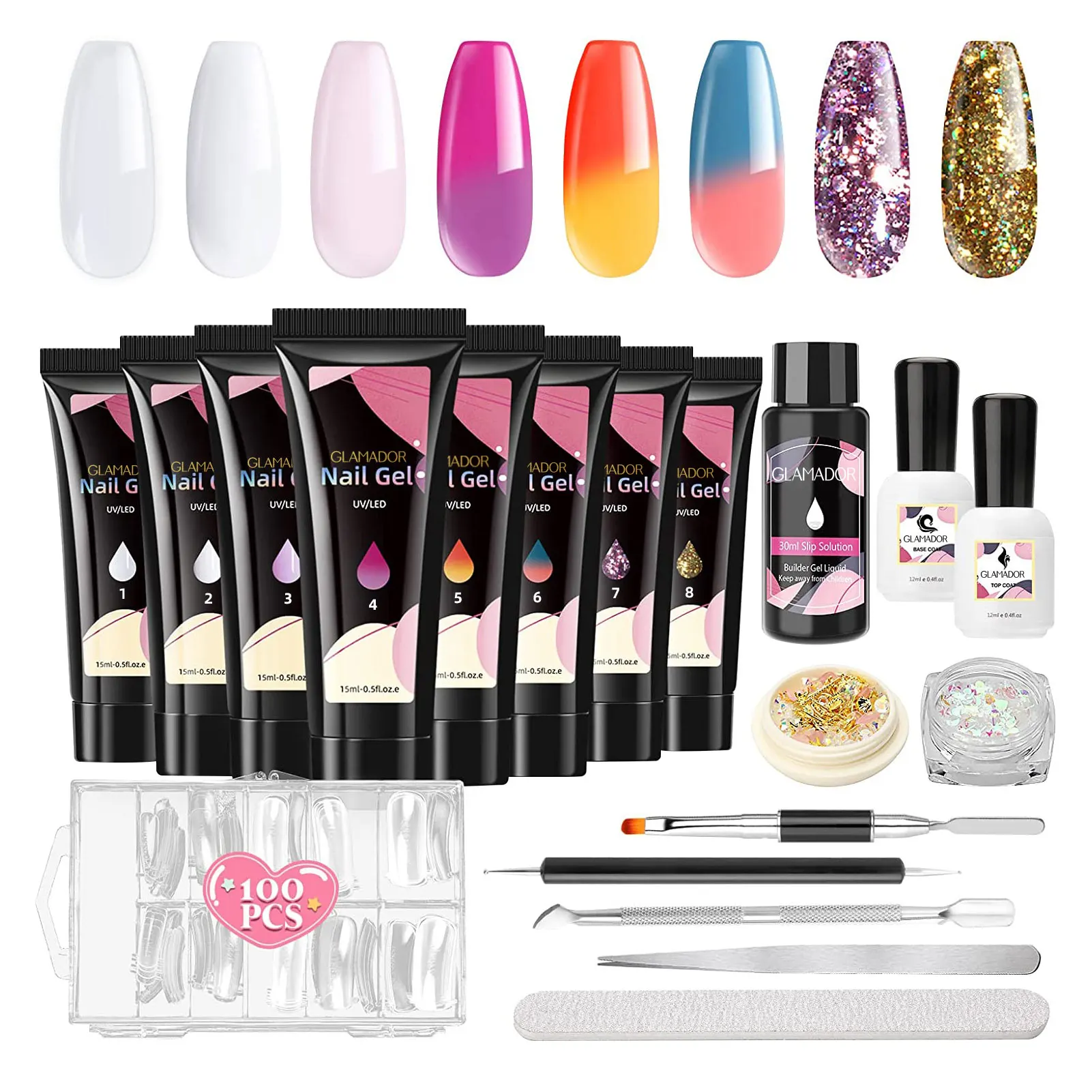 

Poly Extention Gel Set Nail Gel Manicure Kit Quick Extension Nail Kit Gel Building Polygels Set For For Starters Professional