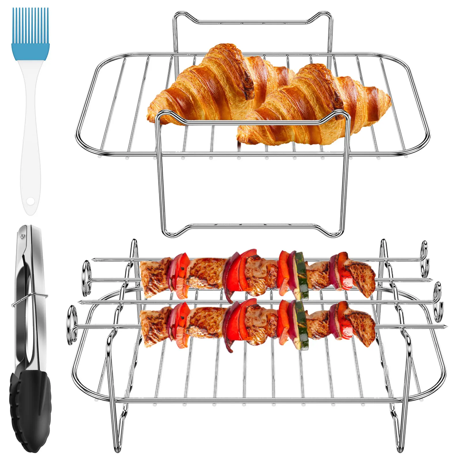 

4 шт., подставка для аэрофритюрницы, из нержавеющей стали