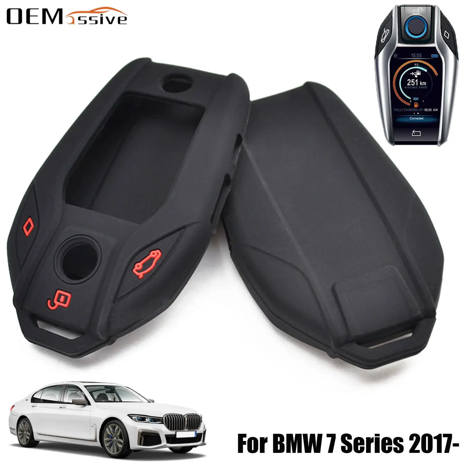 

For BMW 7 Series G11 G12 740li 750li G30 G31 G32 i8 I12 I15 G01 X3 Silicone Remote Key Case Fob Shell Cover Skin Holder Xukey