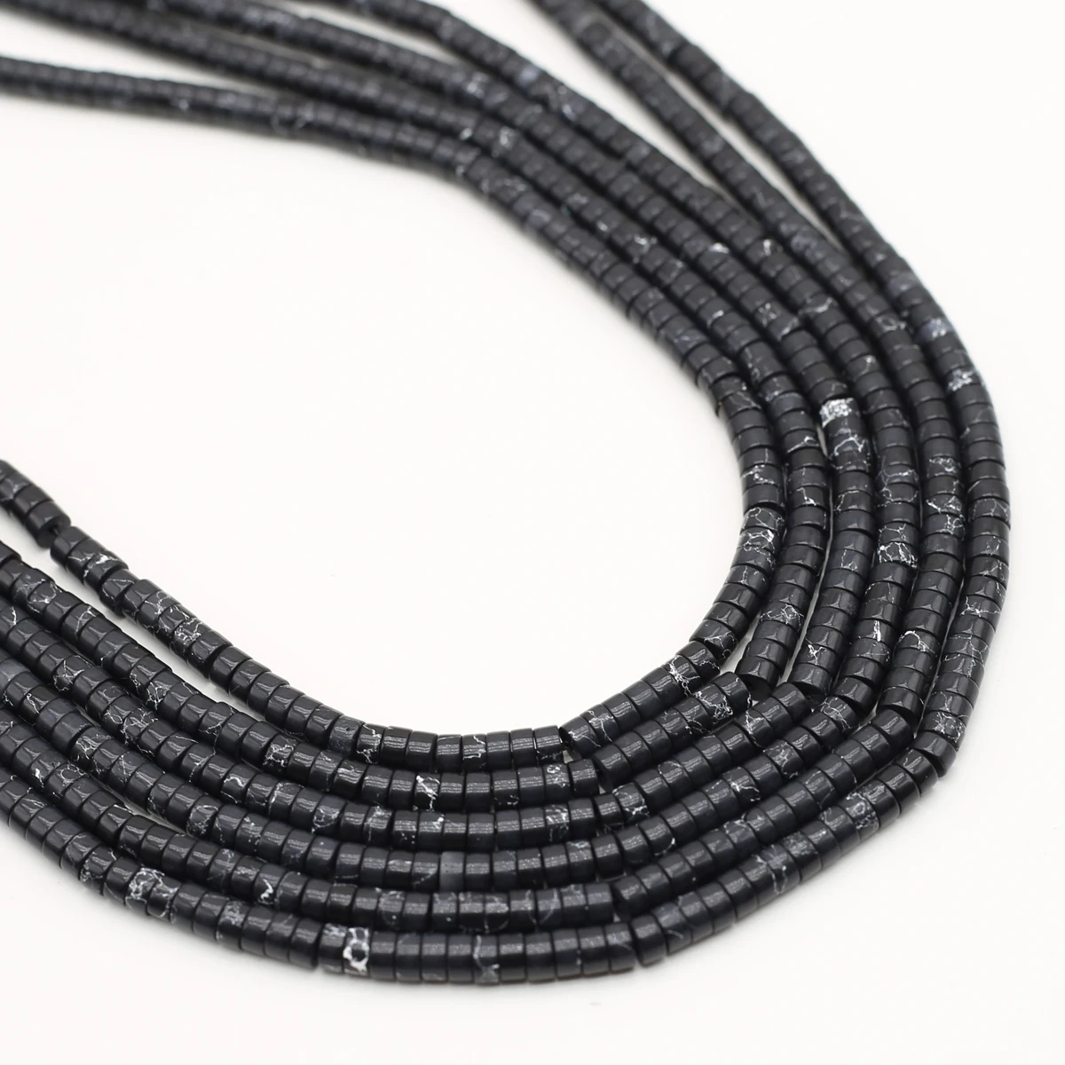 

Faceted Natural Black Emperor Stone Imperial Jasper Beads 2x4mm Cylindrical Loose Spacer Beads for Jewelry Making DIY Accessorie