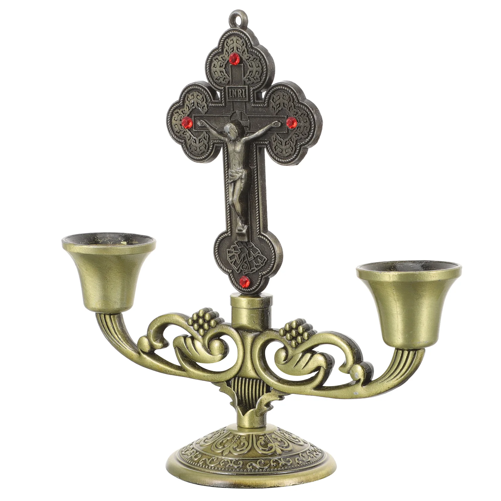 Tealight Mantle Stand 2 Metal Candelabra Holder Fireplace Decoration Home Vintage Candlestick