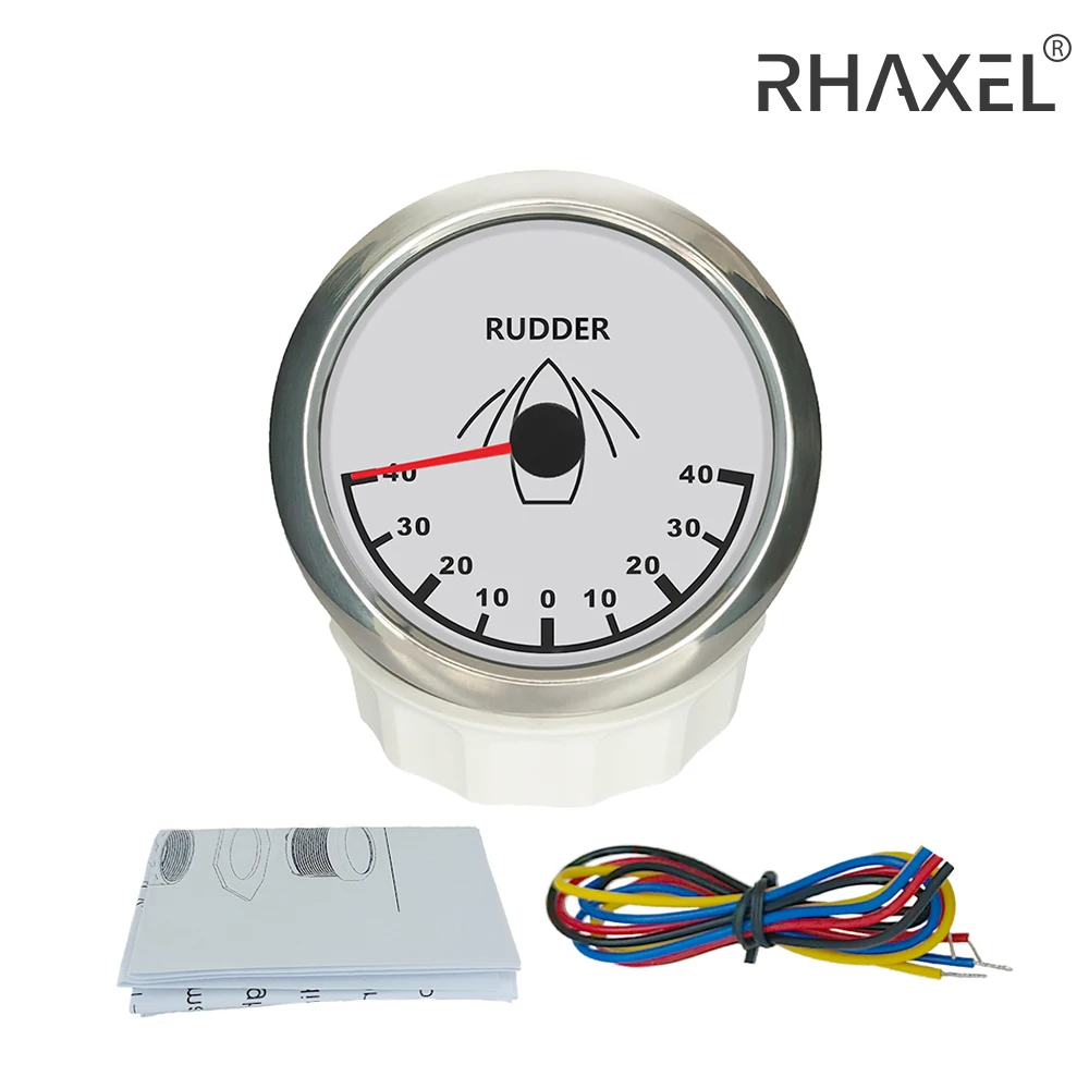 Индикатор угла руля RHAXEL 85 мм (3 дюйма 3/8 дюйма) 0-ом сигнал 12 в 24 В с красной