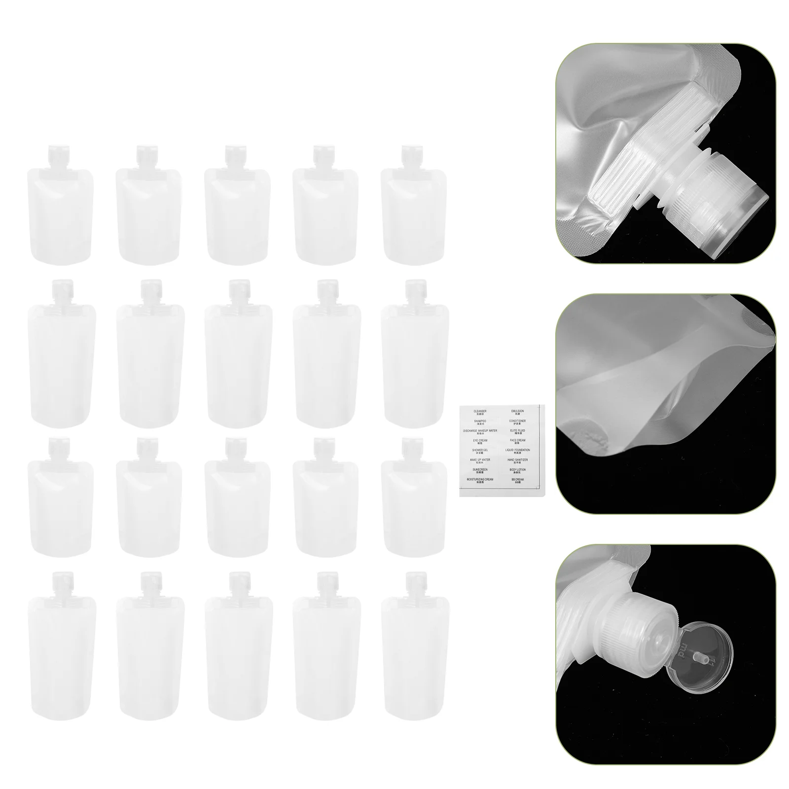 

1 Set Practical Squeezable Bags Shampoo Lotion Holders Cosmetic Travel Bags