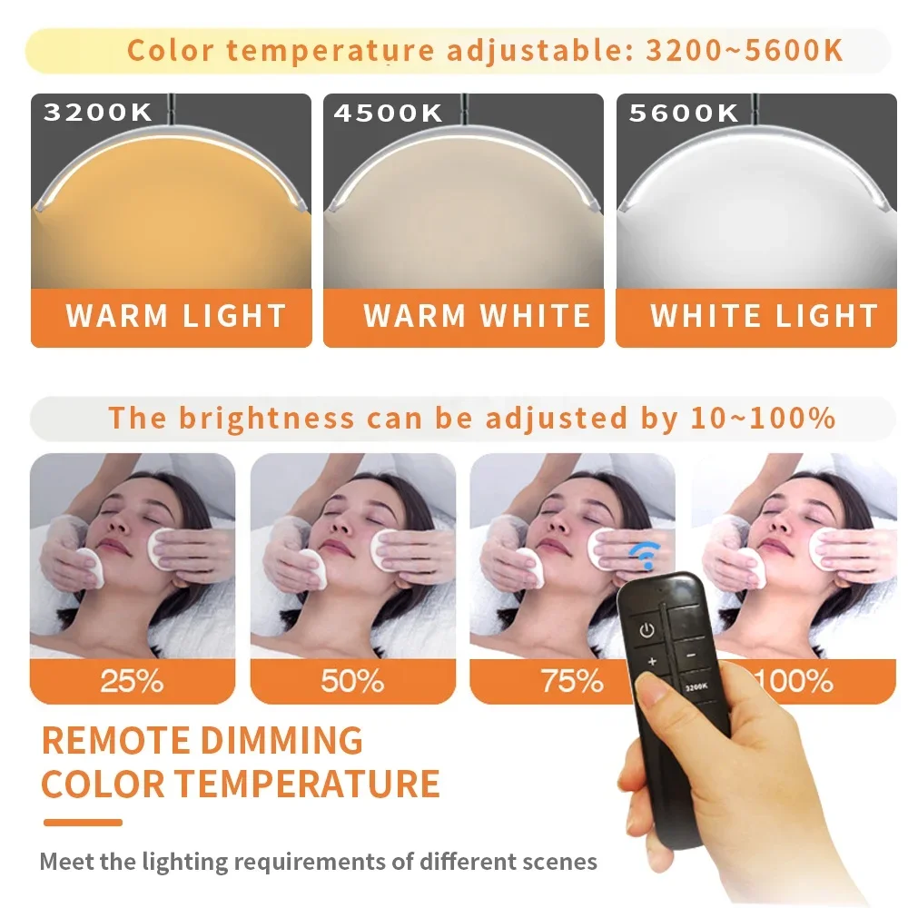 Светодиодная напольная лампа для ресниц Half Moon Beauty татуировок макияжа