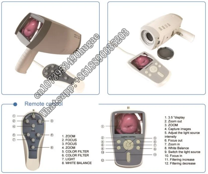 

Портативный кольпоскоп для влагалища, используемой в гинекологическом колпоскопе