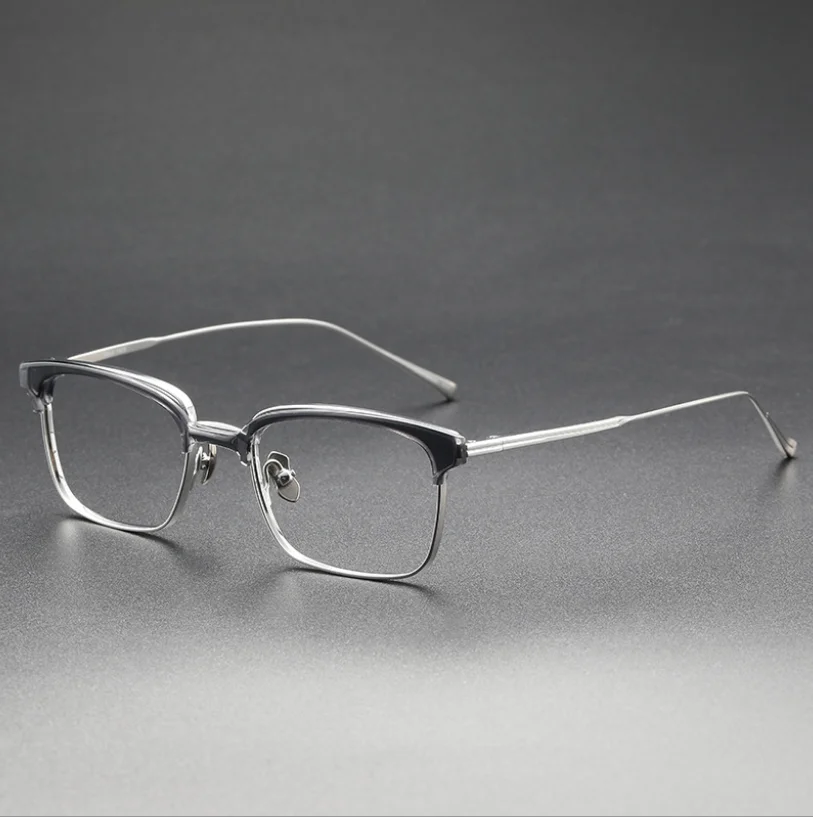 

Пресбиопия из чистого титана, мужские Оптические очки в ретро стиле с защитой от царапин, рецептурные винтажные очки для женщин и мужчин