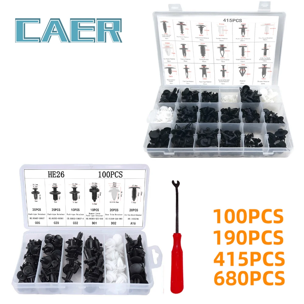 

_ Набор зажимов, смешанные автомобильные фиксаторы, заклепки для дверной отделки, панели, бампера, крыла