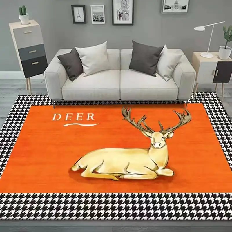 

Deer Series Living Room Full Carpet Simple Light Luxury Non-slip Lounge Mat Home Decoration High Quality Bedroom Bedside Rug