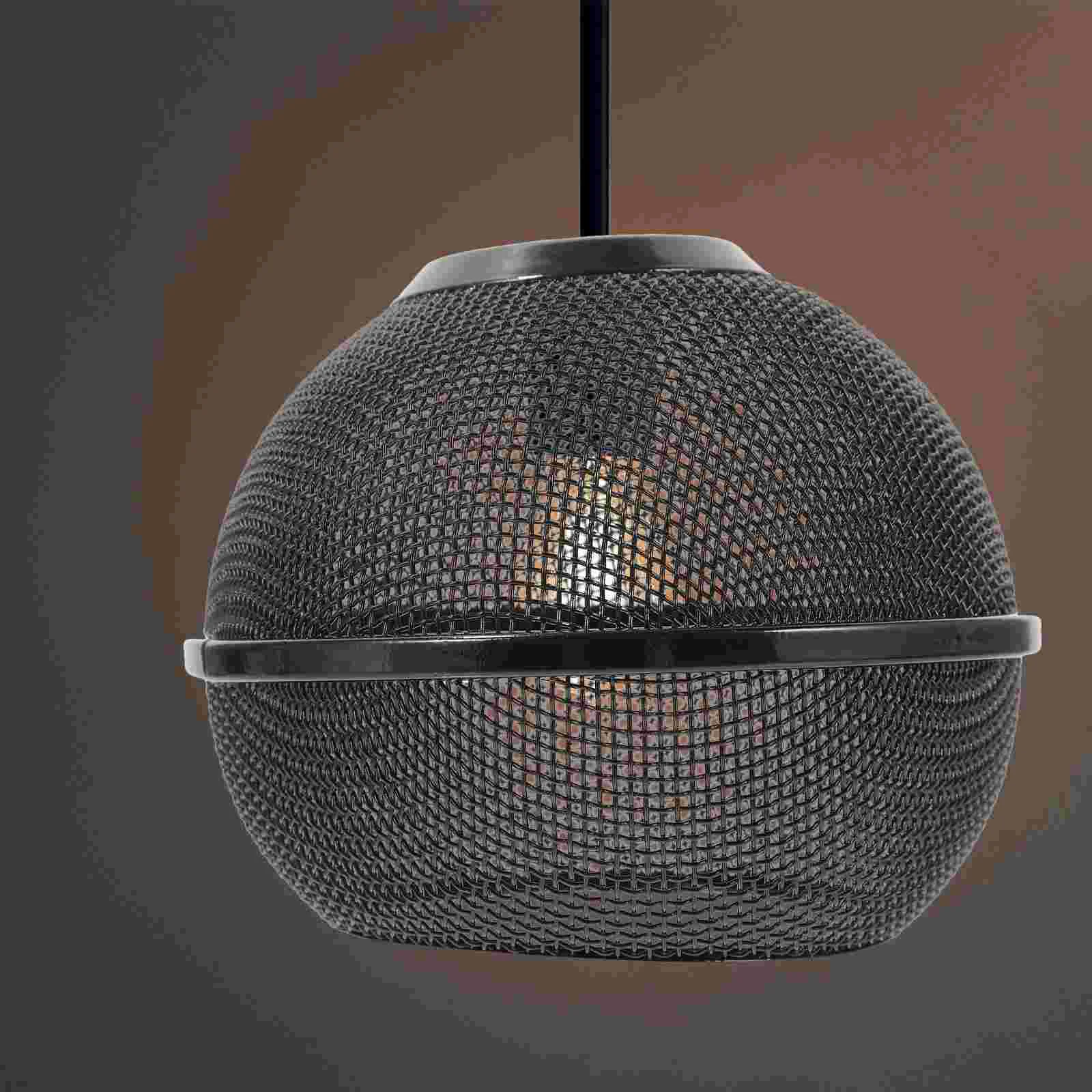 Черная Железная лампа ажурная Металлическая абажур Шариковая крышка лампы