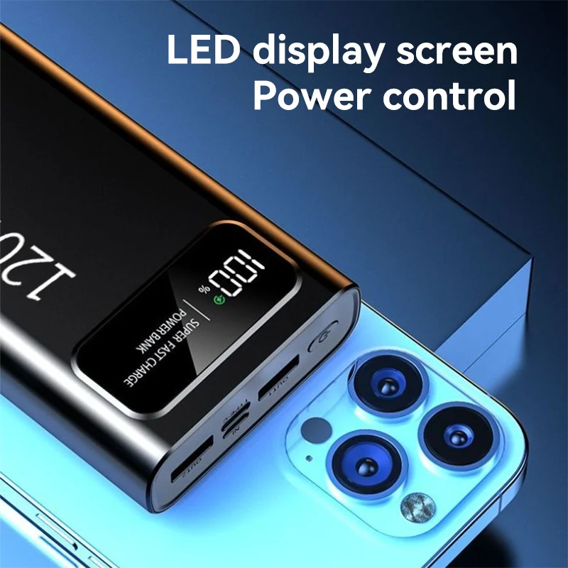 Фото Xiaomi 120 Вт 50000 мАч Power Bank Супер быстрая зарядка Мобильный внешний аккумулятор большой емкости подходит для Huawei iPhone Samsung №3
