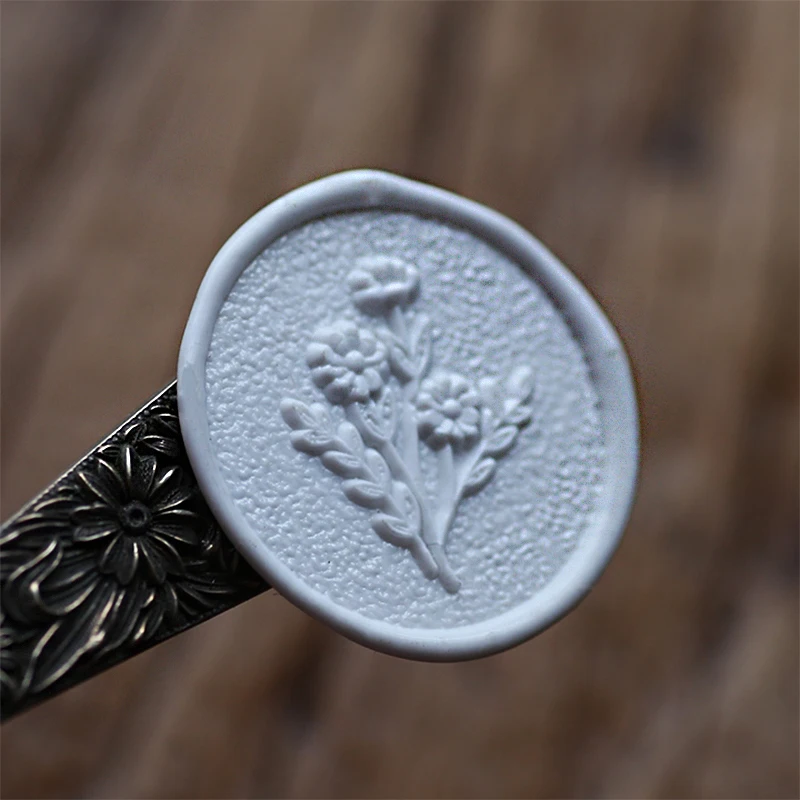 

June new 3D frosted wax print advanced craft embossed stamp head confession fire lacquer seal fresh and simple sculpture wedding