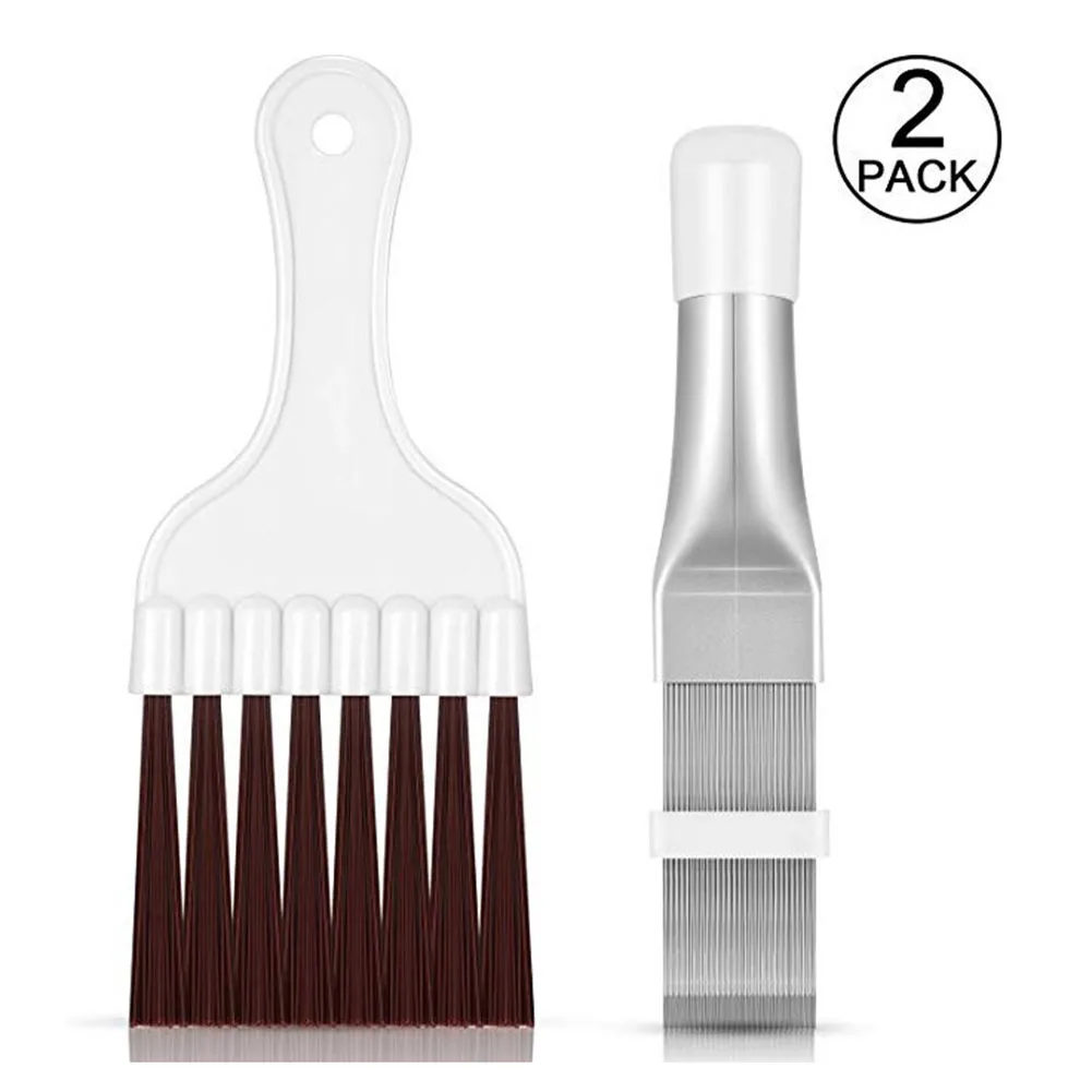 

Durable Repair Tool A/C Fin Comb Air Conditioner Comb Cleaner Cleaning Brush Fin Repair Tool Stainless Steel 2PCS