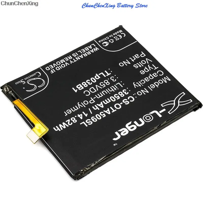 Аккумулятор Cameron Sino 3850 мАч CAC 3860004 C1 TLp038B1 для Alcatel 5090Y 7071D 7071DX A7 XL LTE Dual SIM TD-LTE