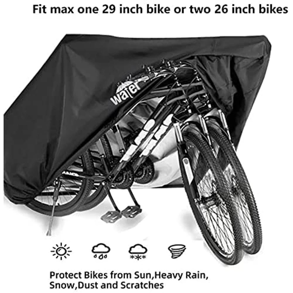 

Велосипедный Чехол для 1 или 2 велосипедов, 210T водонепроницаемый уличный Велосипедный Чехол с защитой от дождя, солнца, УФ-лучей, пыли и ветра