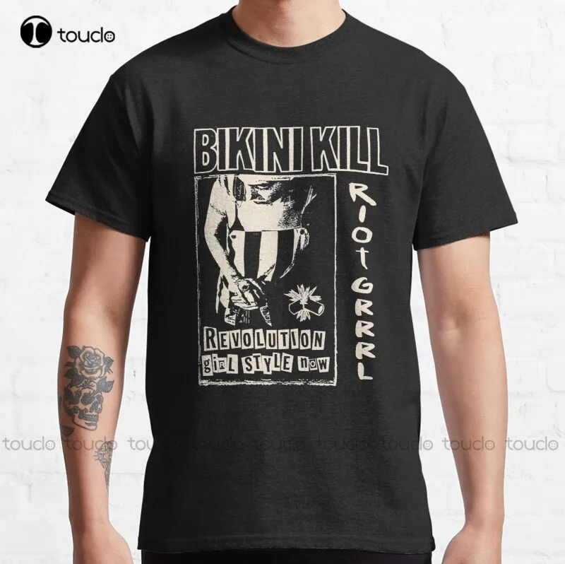 

Новая классическая футболка бикини Kill, хлопковая Футболка 80-х годов, футболки для мужчин, индивидуальная футболка для подростков, унисекс, футболка с цифровой печатью