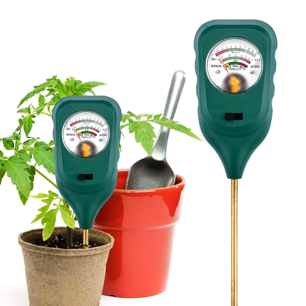 

Садовый измеритель влажности почвы растений 3 в 1, анализатор влажности, освещенности и PH для экспериментов, анализатор влажности почвы в по...