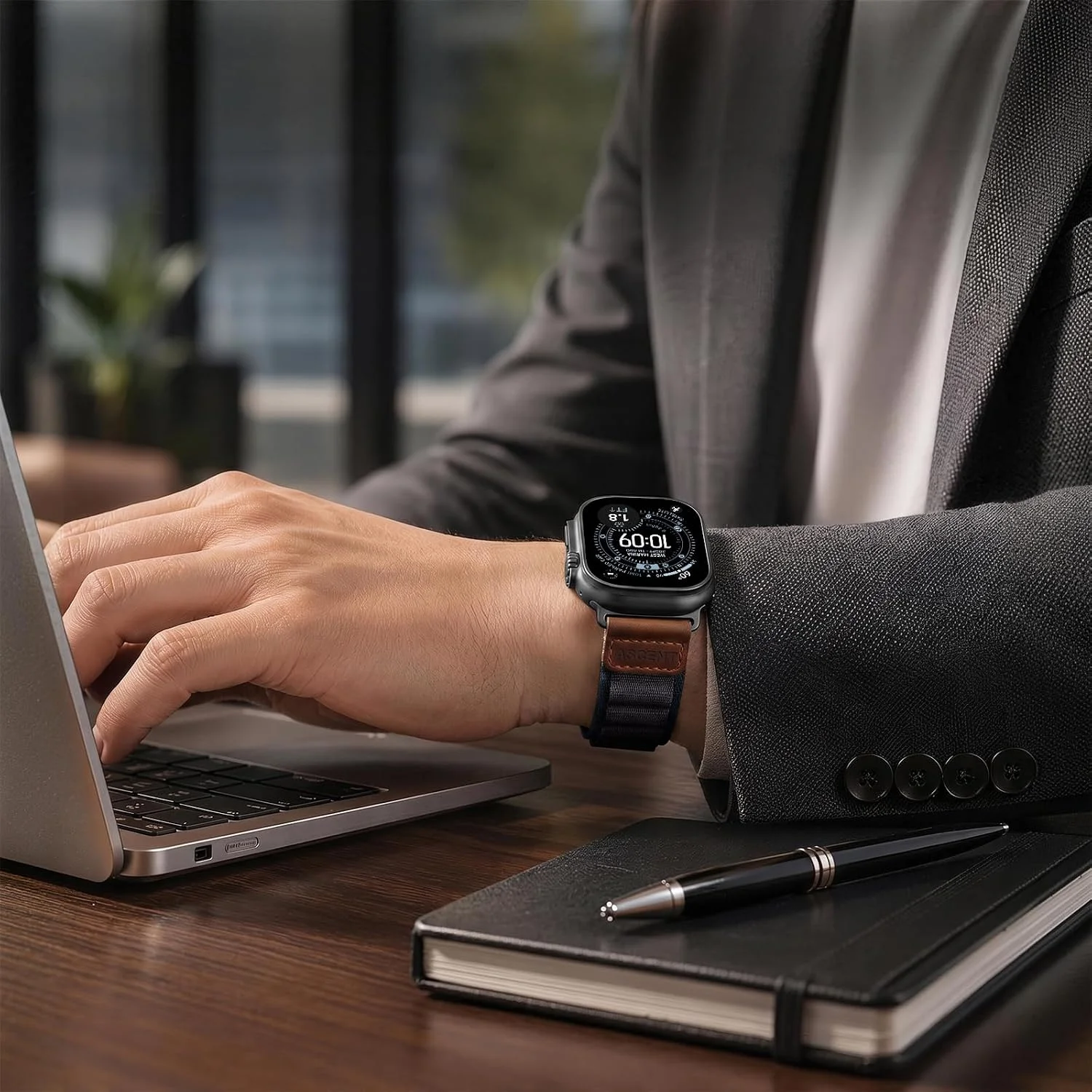 Фото Ремешок Alpine Loop из нейлона и кожи для Apple Watch Ultra 2/3, 49 мм, 46 мм, 45 мм, 44 мм, 42 мм, серии 11, 10, 9, 8, 7, 6, SE. №5
