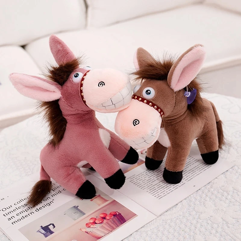 

22cm Cartoon Donkey Plush Toys Stuffered Dolls Children'day Animals Baby Kids Sucker Toys for Children Girls Gifts