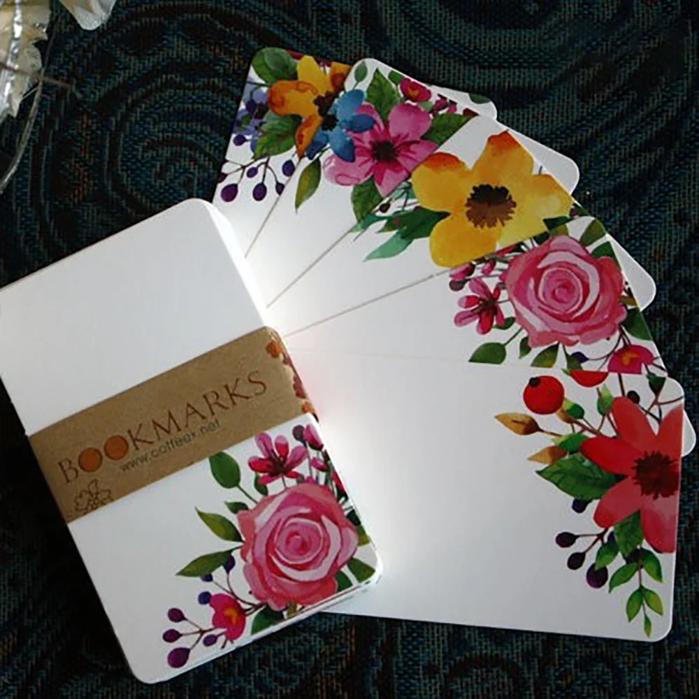 

40/50pcs Vintage Flower Message Card DIY Thank You Small Card Writable Paper Greeting Cards Postcards Wedding Invitation Cards