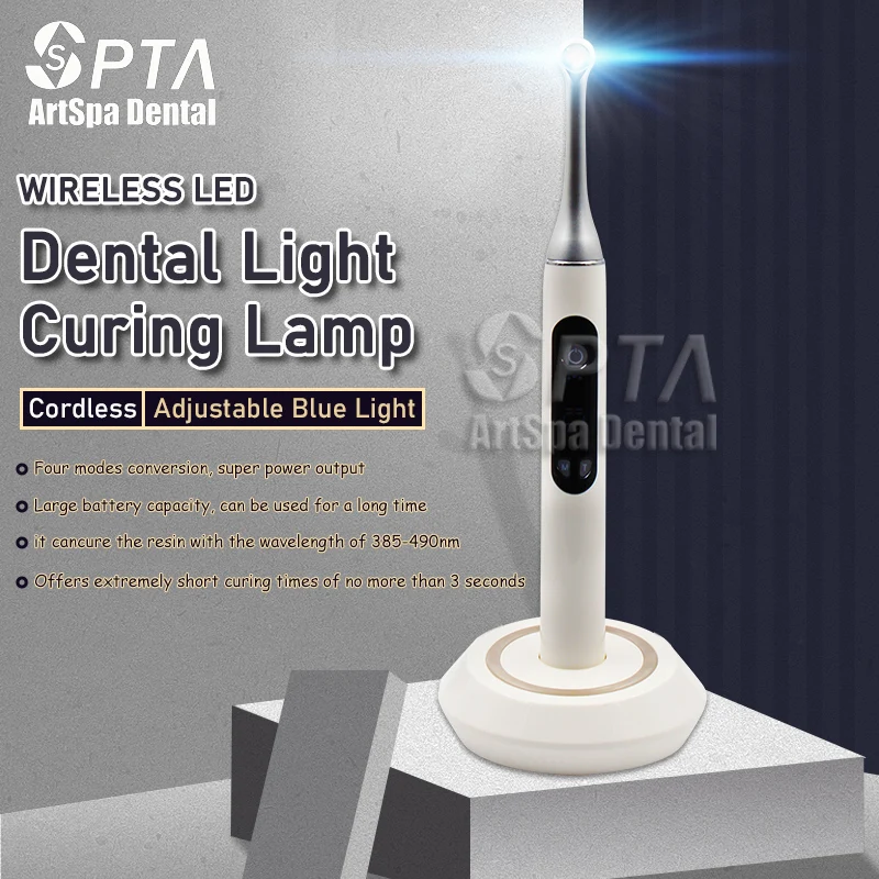 

Dental Medical Model 1 Second LED Curing Light Lamp Multifunction Clinic Composite High Intensity Dentist Tools 360 Rotation