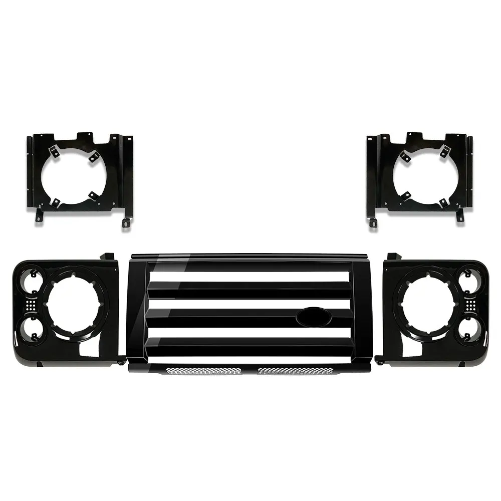 

truck part auto parts exterior accessories abs plastic black grill front bumper pirrilla fit for land rover defender