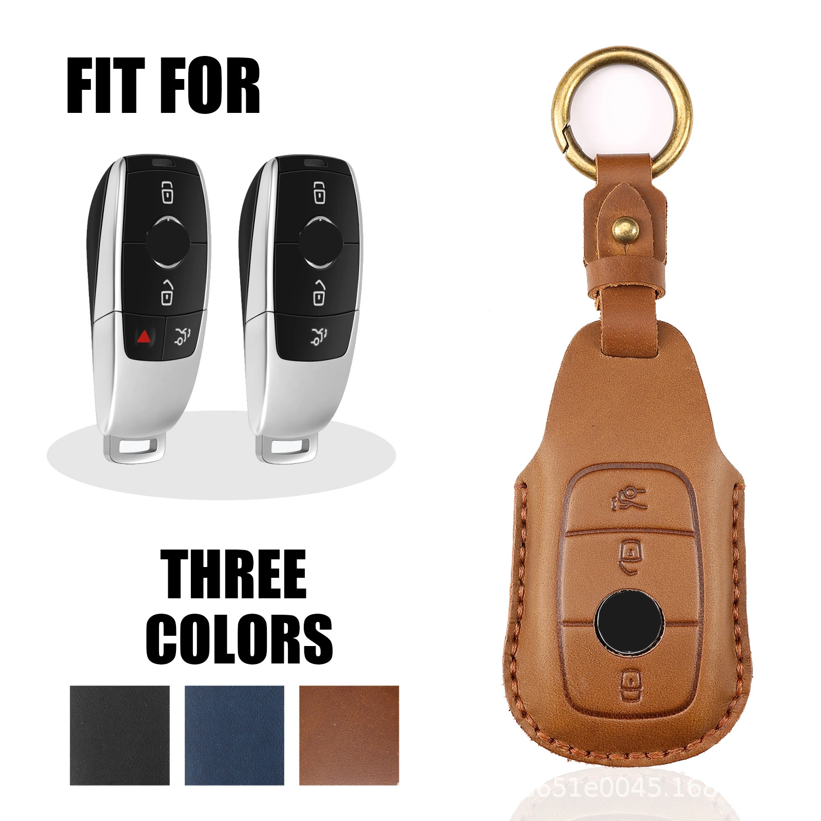 

Leather Car Key Case Cover for Mercedes Benz E C S GLC Class E200 E400 E63 W213 S550 S560 C260 A200 Key Shell Protector