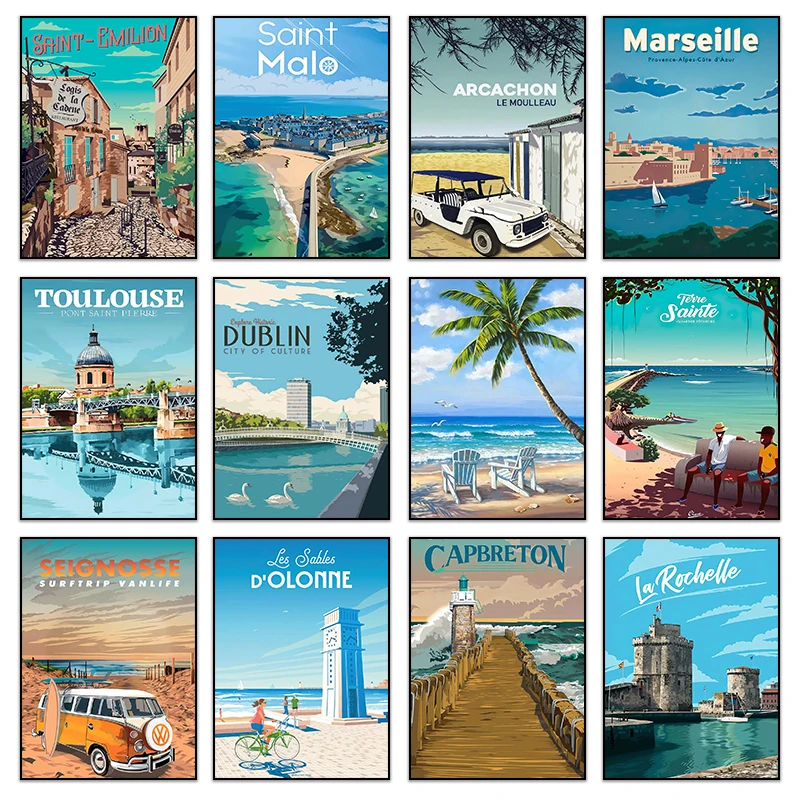 Постер на холсте французский в скандинавском стиле картина Сент-Маро Тулуза для