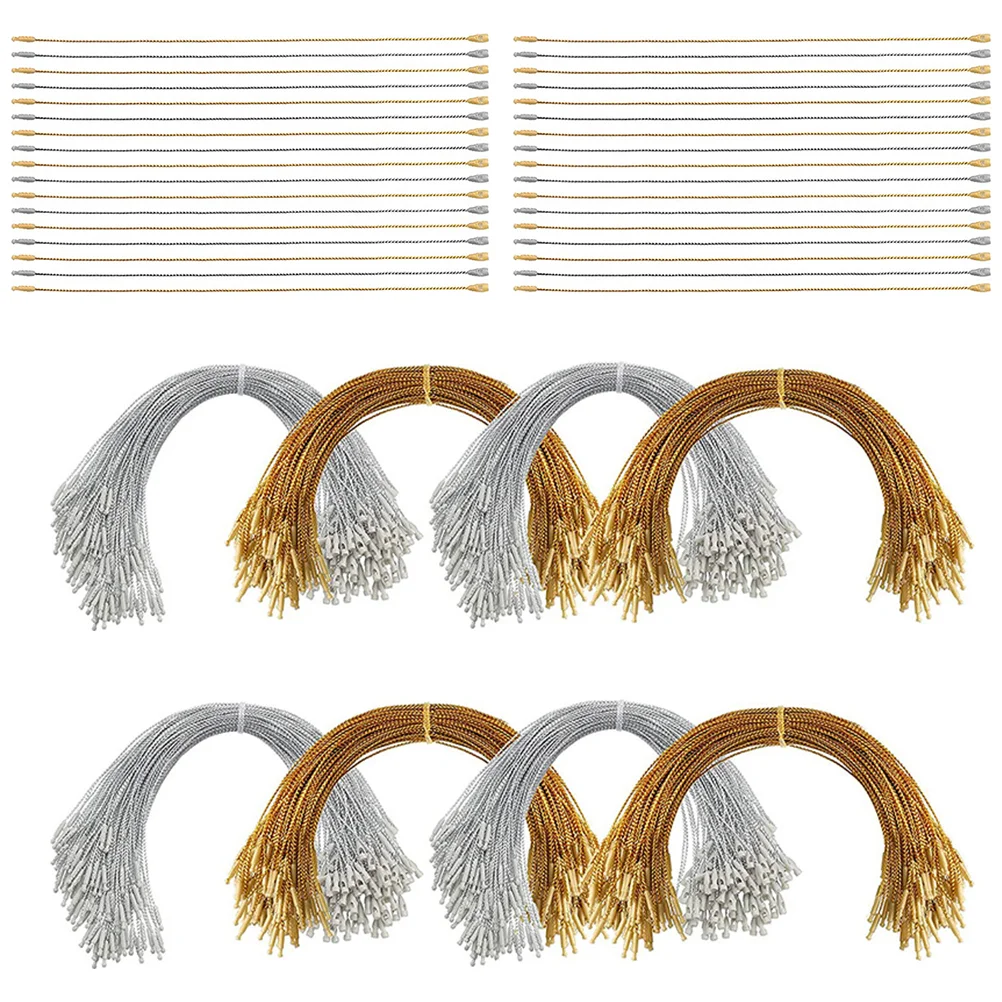 

200 Pcs Christmas Snap Locking Strings Tags Fasteners Ornaments Hanging Ropes