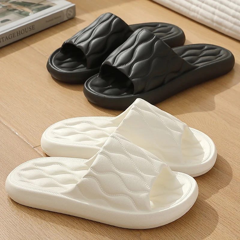 

Сандалии на толстой плоской платформе для мужчин и женщин, Нескользящие шлепанцы для душа, тапочки для дома и улицы