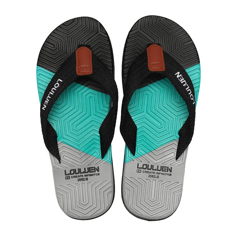 

New Brand Trendy Man Slippers Summer Man Flip Flops Sandals Fashion Trend Beach Slippers Surf Shoes 39-45