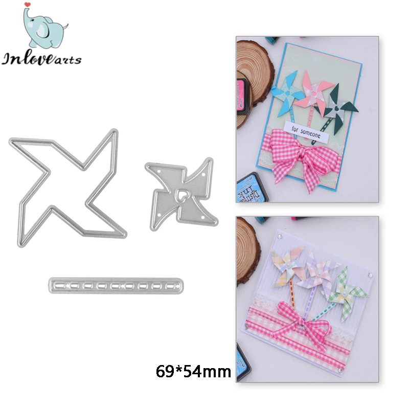 

InLoveArts ветряная мельница, металлическая рамка для вырезания, альбом для скрапбукинга, альбом для открыток, сделай сам, искусственный шаблон, ...