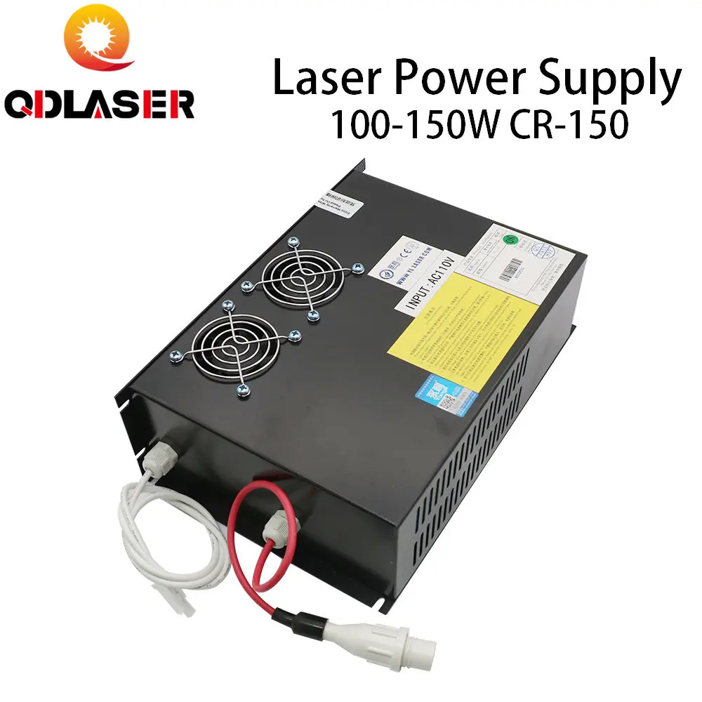 

QDLASER Yongli Laser Power Supply 100-150W for CO2 Laser Tube CR-U150 U Series CO2 Laser Engraving Cutting Machine