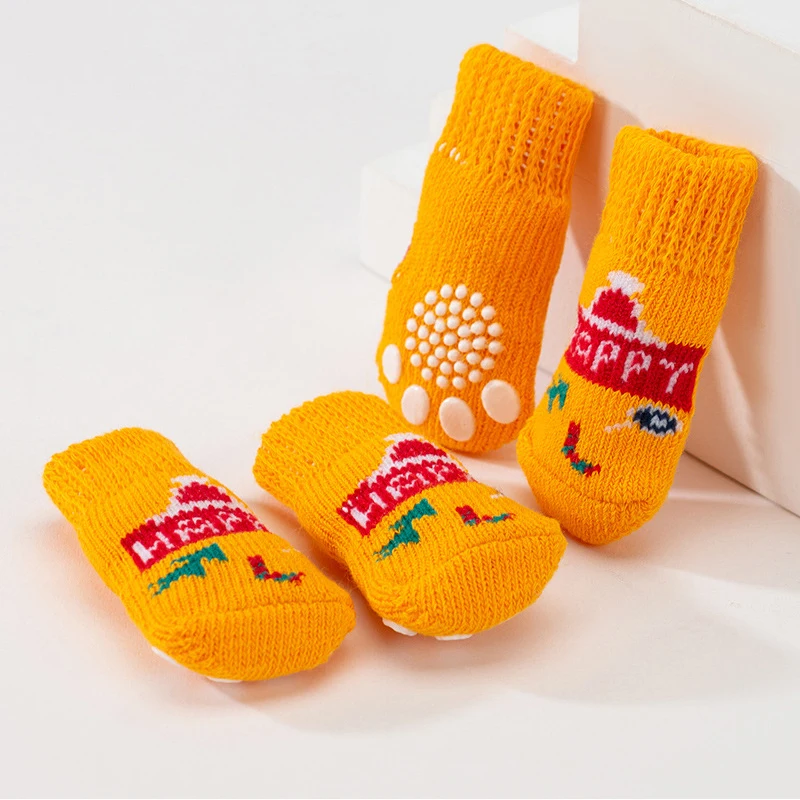 

Warm Dog Socks Cute Printed Socks Cartoon Pet Socks Non-slip Dog Socks Elastic Pet Socks Pet Supplies Dog Products Sale 2022