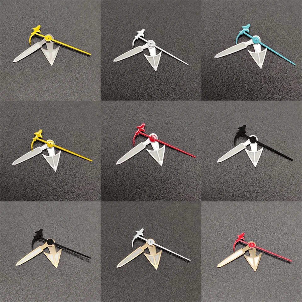 NH35 new abalone pointer modified table needle C3 strong green fish second applicable Japan 4R36 automatic movement