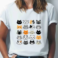 funny cat print cottagecore t shirt vintage y2k aesthetic oversized tshirt animal women graphic tees cottagecore clothes
