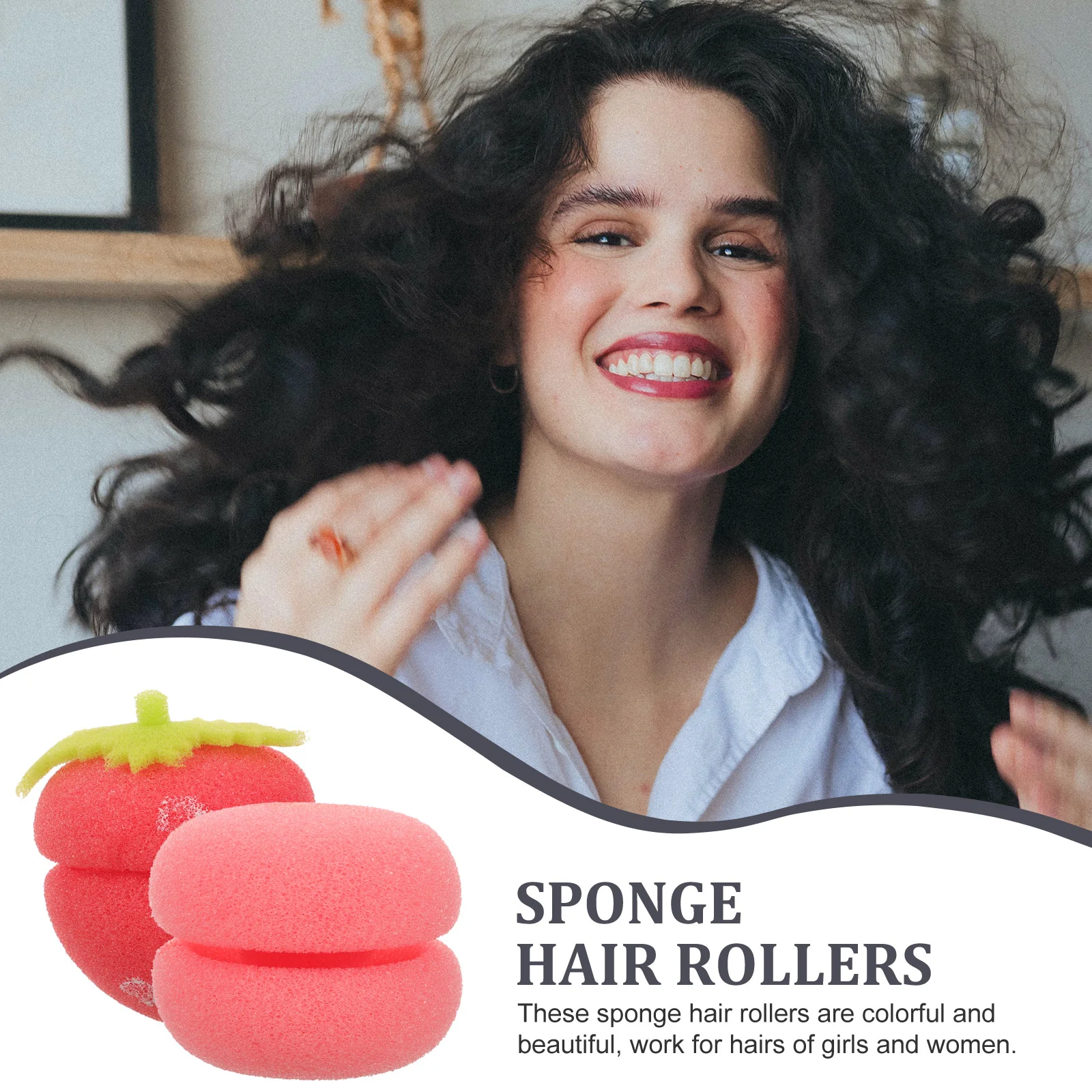 12 шт. губка для завивки волос грибной утюг (клубничный + розовый шесть штук)