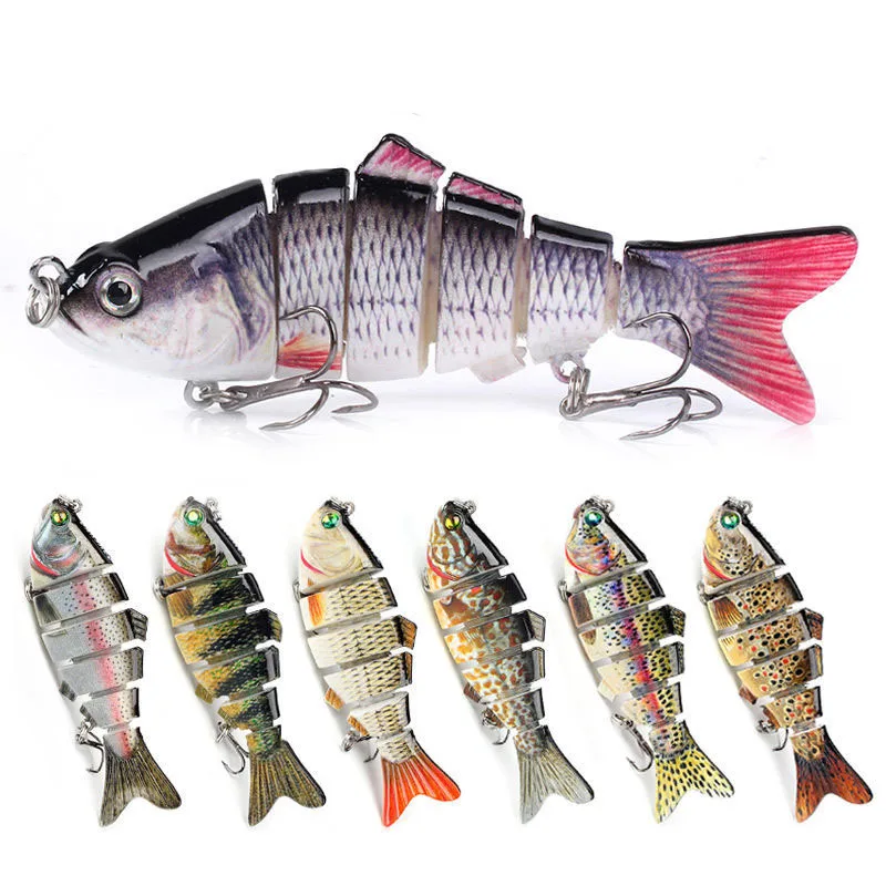 

1Pcs Multi Sections 6 Segments Fishing Lure 10cm 20g Jointed Wobbler Crankbait Artificial Hard Bait With Hook Swimbait Tackle