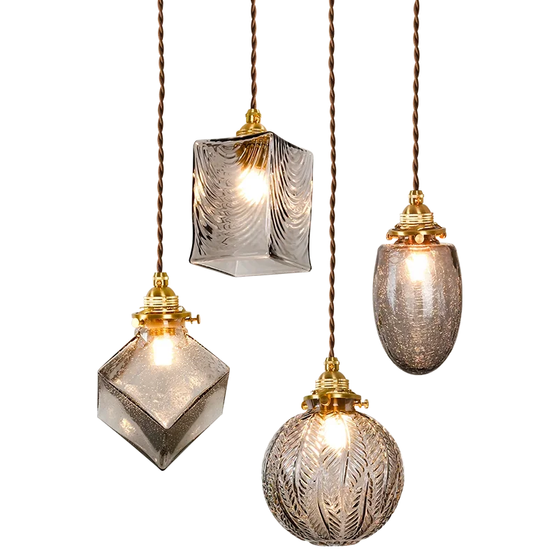 Индивидуальный ретро японский современный свет роскошная латунная стеклянная