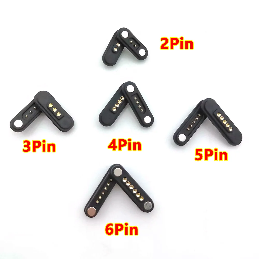 

1set 2P 3P 4Pin 5P 6Pin DC Magnetic Pogo Pin Connector Pogopin Male Female 2A Waterproof High Current Spring Loaded Power Socket